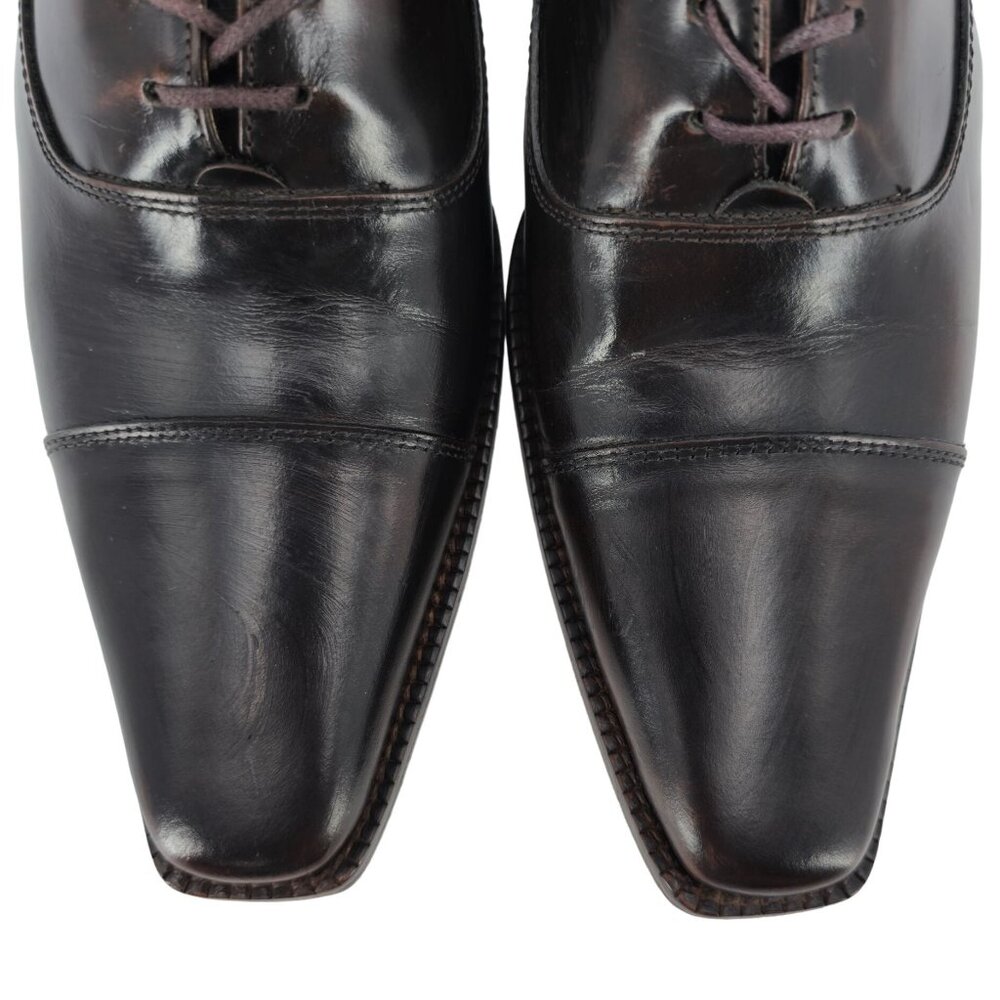 Melvin and Hamilton Mens 6D / 38EU Dark Brown Leather Dress Shoes Cap-toe Oxford - Picture 13 of 14